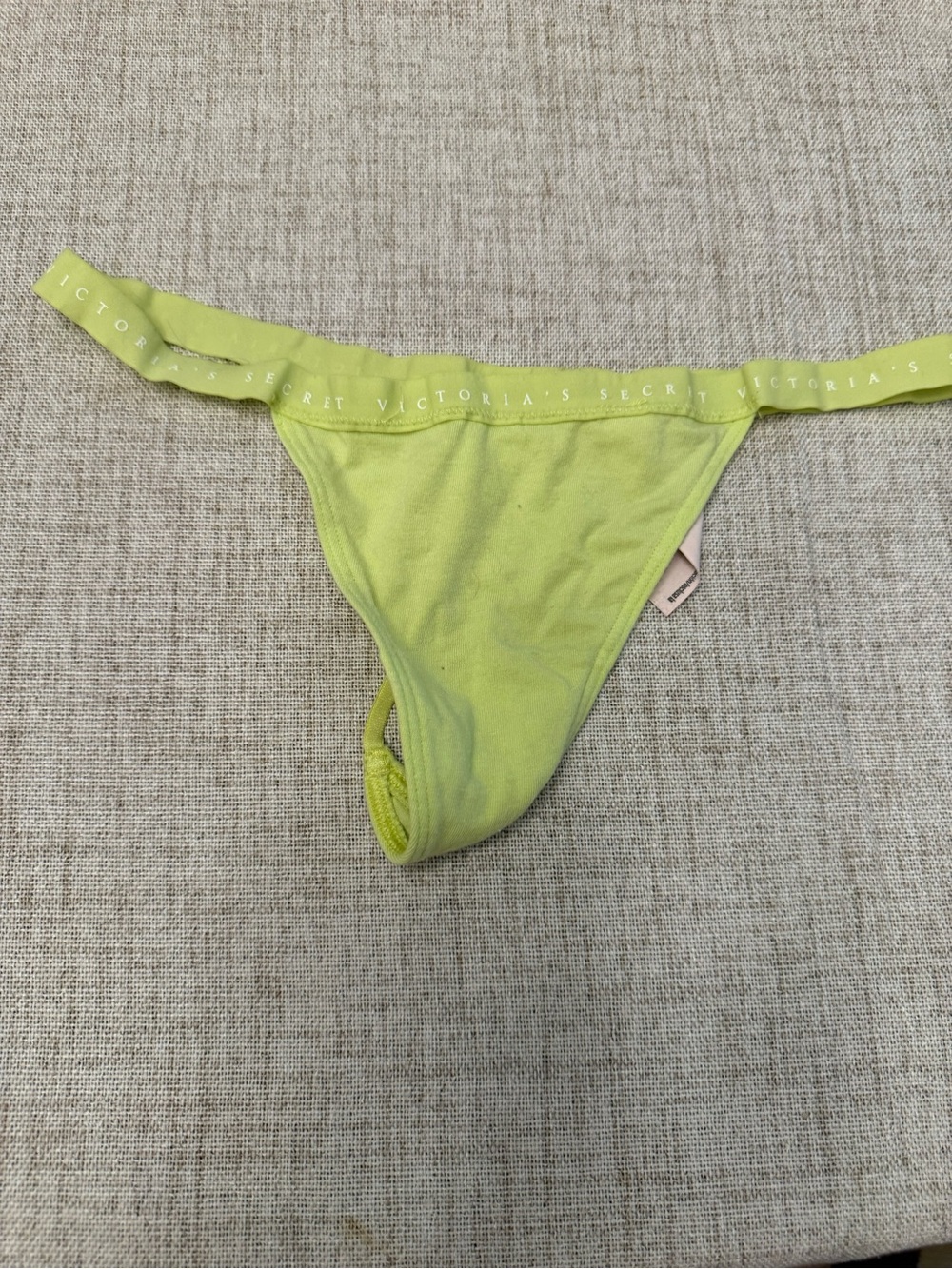 Victoria’s Secret lime green G string V string thong panty underwear